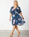 Vestido Florence con mangas onduladas