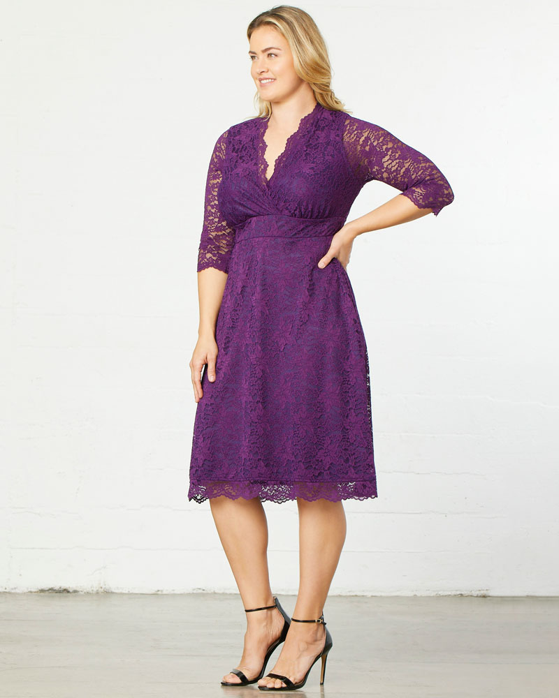 Vestido de coctel boudoir festoneado