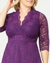 Vestido de coctel boudoir festoneado