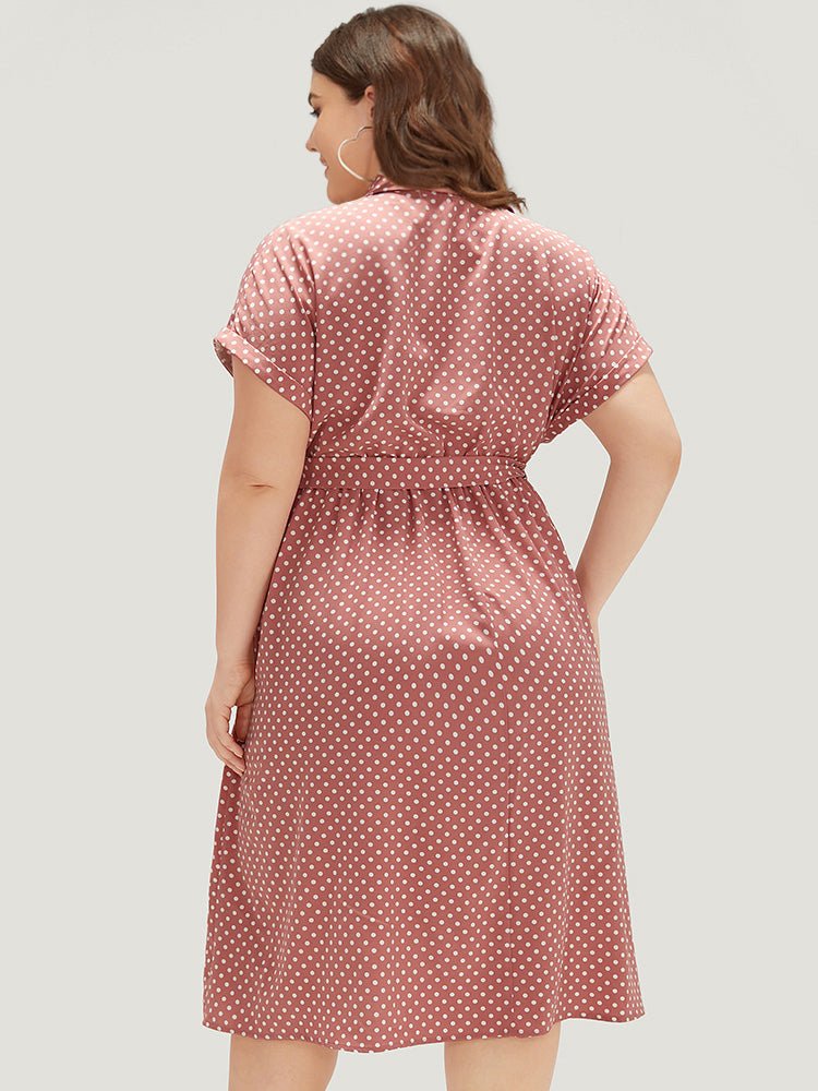 Vestido camisero con lunares 