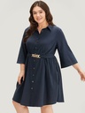 Vestido camisero con hebilla
