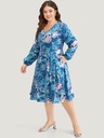 Vestido plisado con estampado floral 