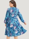 Vestido plisado con estampado floral 