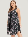 Vestido sin mangas con estampado floral 