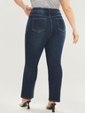 Jeans rectos con bolsas de parche 