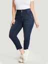 Jeans elásticos con detalle desgastado