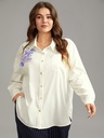 Blusa camisera con estampado floral 