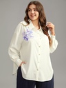 Blusa camisera con estampado floral 
