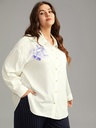 Blusa camisera con estampado floral 
