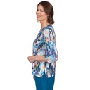 Blusa con bordado triple en el escote 