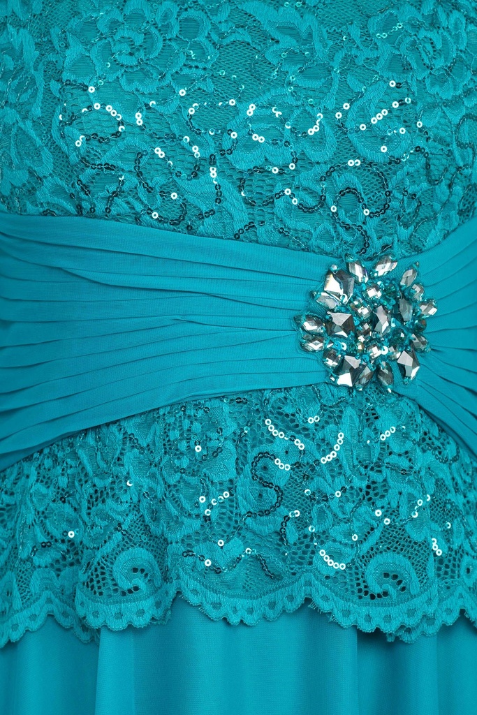 Vestido largo con encaje