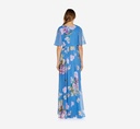 Vestido plisado floral