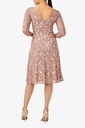 Vestido midi con cuentas y lentejuelas 