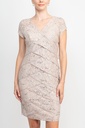Vestido corto con volantes a capas 
