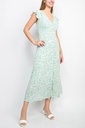 Vestido crepe con estampado floral 