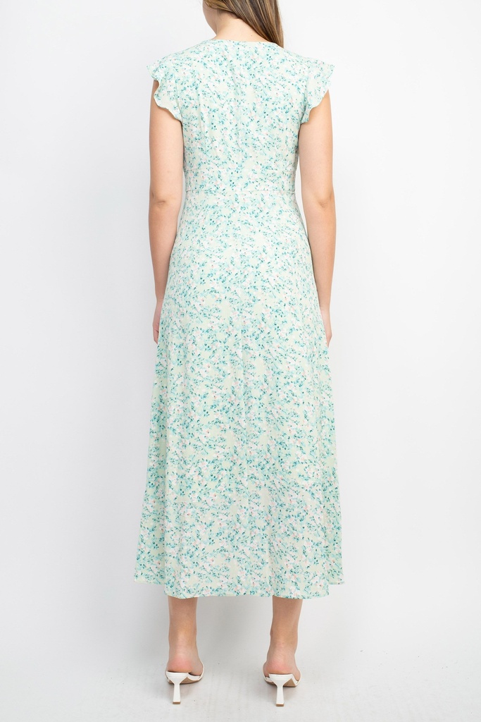 Vestido crepe con estampado floral 