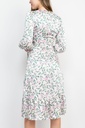 Vestido midi floral con mangas 