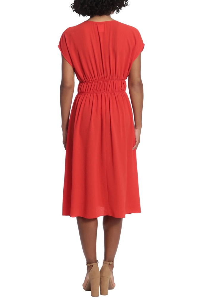 Vestido midi de crèpe Catalina