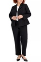 Traje sastre de pantalón y saco con simulación de cinturón