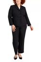 Traje sastre de pantalón y saco con simulación de cinturón