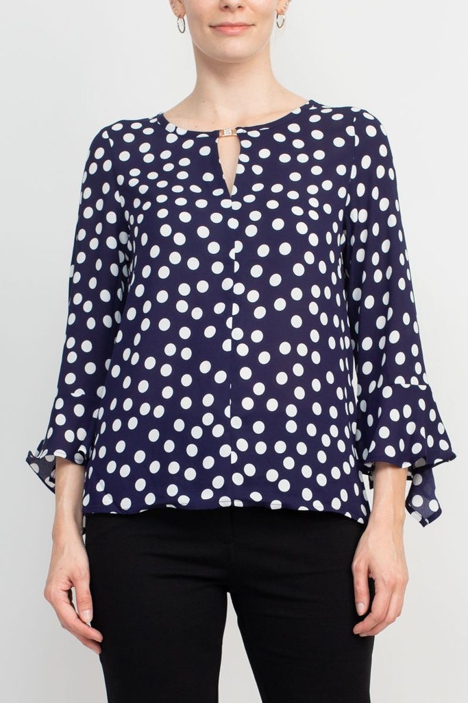 Blusa de puntos con ojo de cerradura