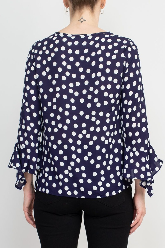 Blusa de puntos con ojo de cerradura