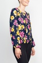 Blusa floral con dobladillo elàstico 
