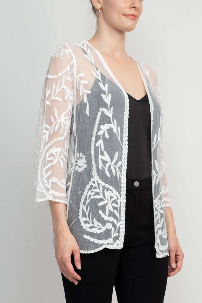 Chaqueta de encaje floral