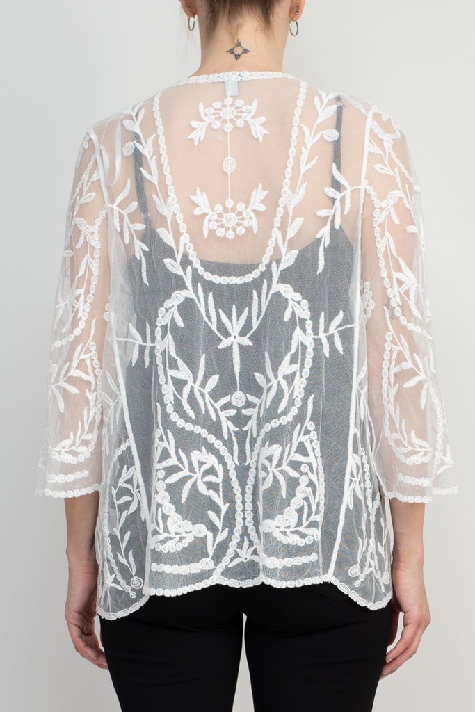 Chaqueta de encaje floral