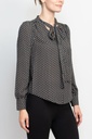 Blusa estampada con lazo