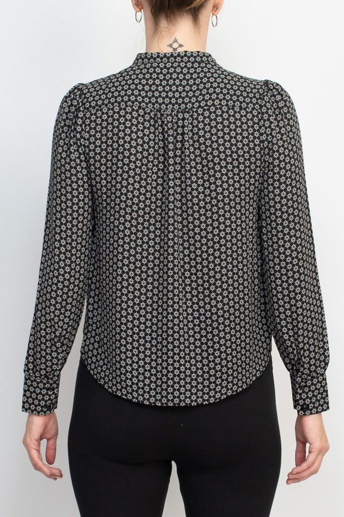 Blusa estampada con lazo