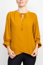 Blusa con lazo en el escote redondo 