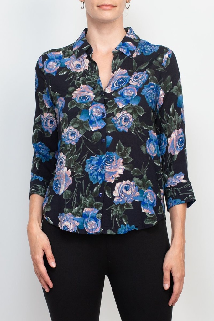 Camisera tejida floral 