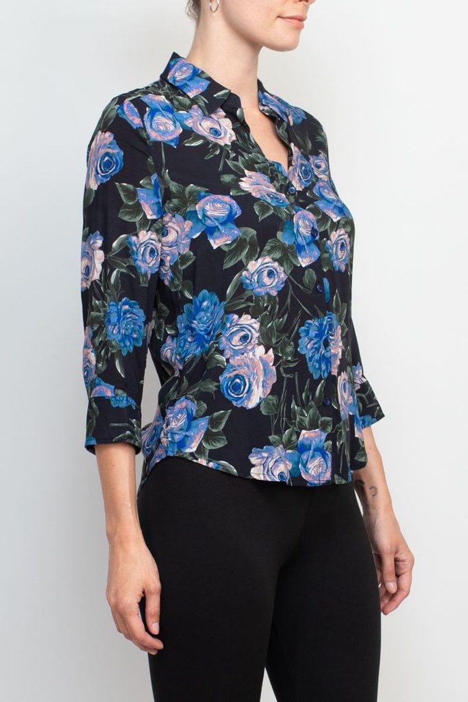 Camisera tejida floral 