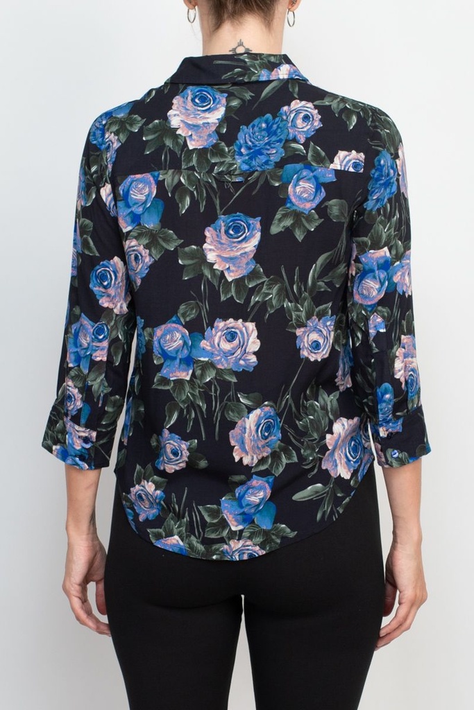 Camisera tejida floral 