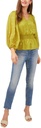 Blusa metalizada de manga larga