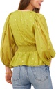 Blusa metalizada de manga larga
