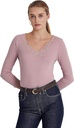 Blusa con ribete de encaje