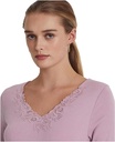 Blusa con ribete de encaje