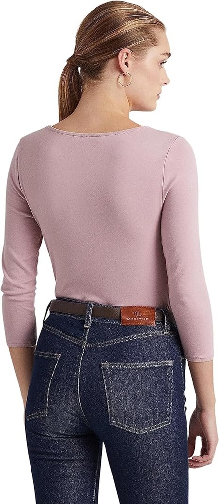Blusa con ribete de encaje