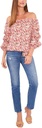 Blusa floral con mangas burbuja
