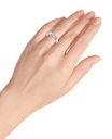 Anillo de cinco diamantes de imitación
