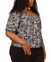 Blusa wrap con estampado paisley