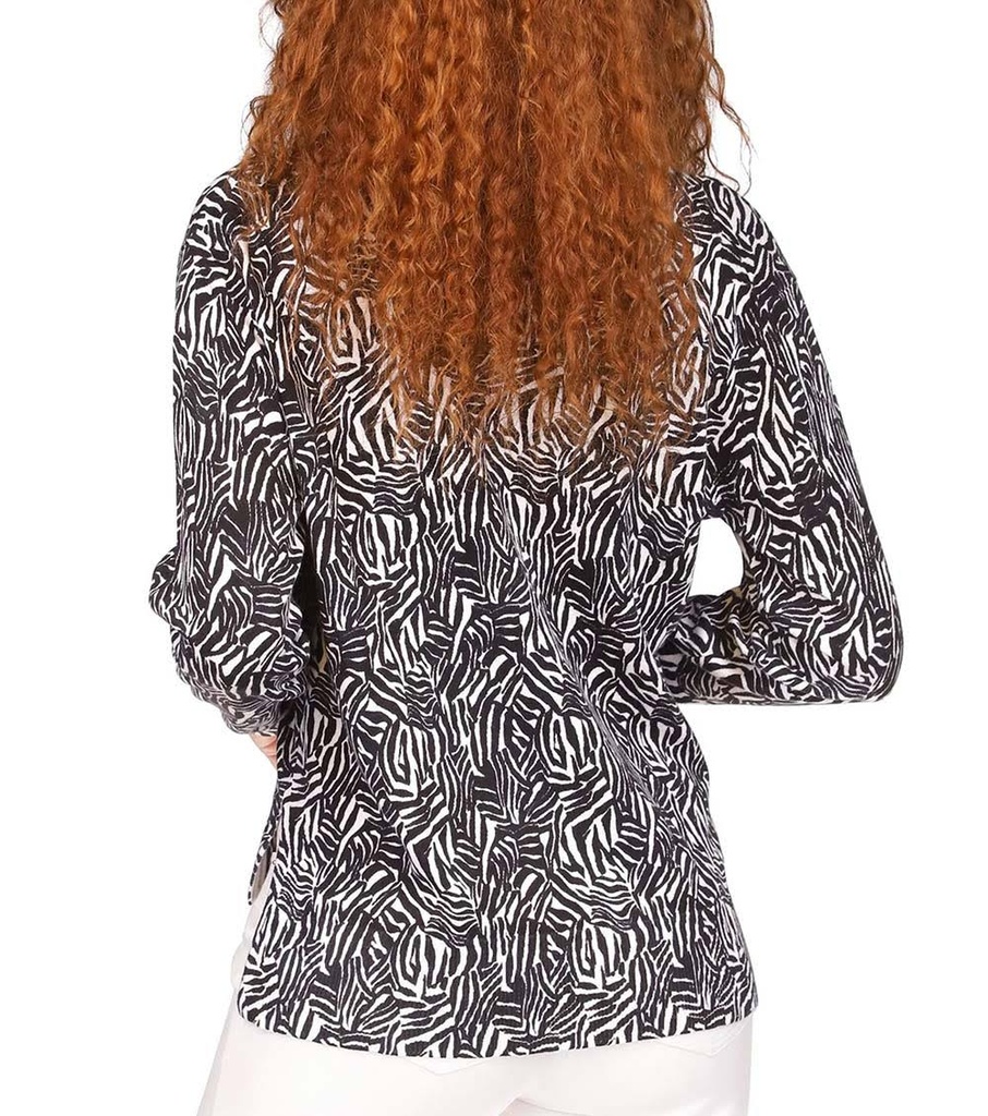 Blusa con dobladillo caído de