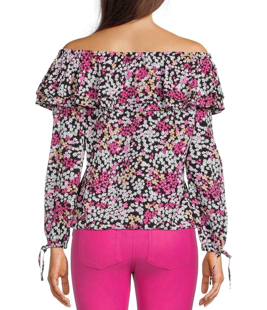 Blusa con hombros descubiertos Cerise