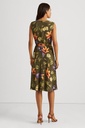 Vestido con cinturón floral Olive