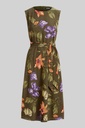 Vestido con cinturón floral Olive