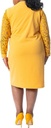 Vestido tubo con mangas de encaje