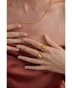 Anillo De Corteza con baño de oro