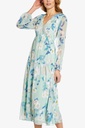 Vestido floral con destellos metálicos